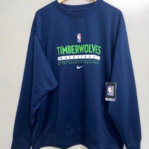 Nike NBA Minnesota Timberwolves Team Issue On-Court Sweatshirt Mens 2XL-T CN5937